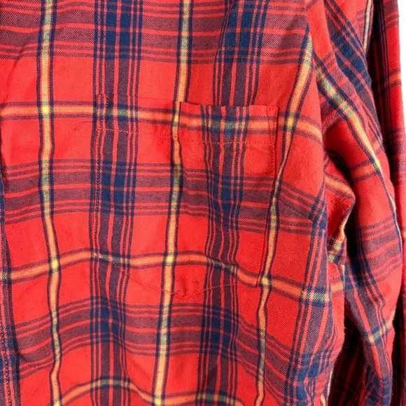 J. Crew The Perfect Shirt Size XL Women Flannel Plaid Red - Picture 3 of 7